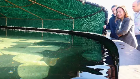 Visita da Xunta a Stolt Sea Farm