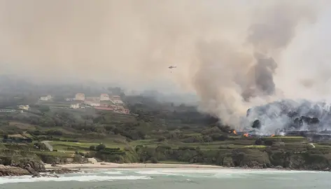 Incendio en Caion