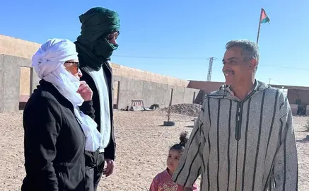 Eva e Alvaro no Sahara