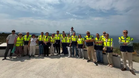 A Croa inaugurando coa Xunta unha pista forestal