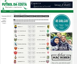 1&ordf; xornada da 1&ordf; FUTGAL 2026/2027