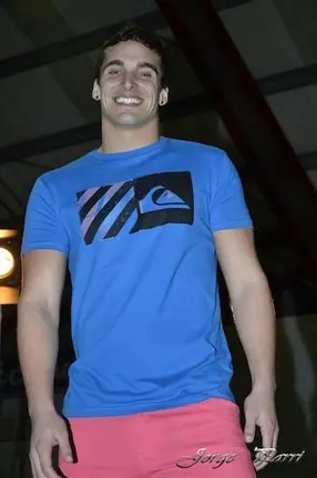 Eddy Insua sobre a pasarela en 2013. Foto: Jorge Parri