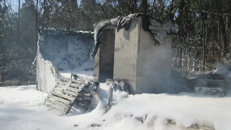 Incendio nunha vivenda da Costa do Carrizal