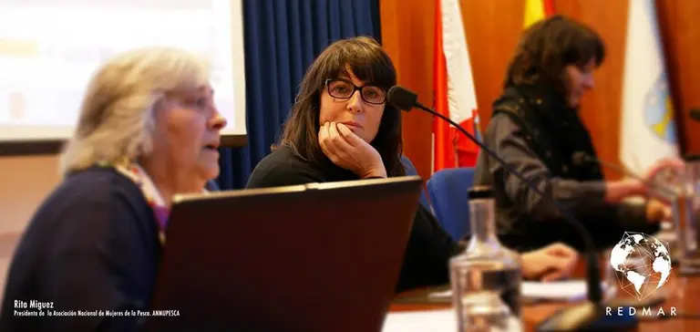 Rita M&iacute;guez, presidenta de Anmupesca nunha foto de Fundamar
