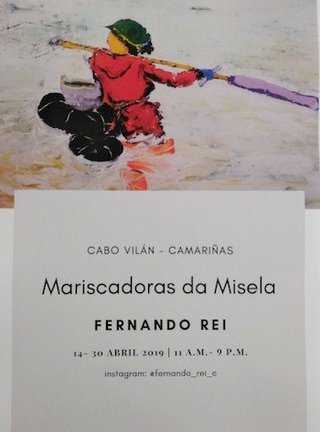 Exposicion de mariscadoras da Misela de Fernando Rei no Faro Vilan