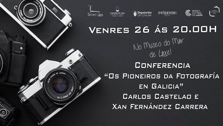 Conferencia Pioneiros da Fotografia en Galicia en Laxe