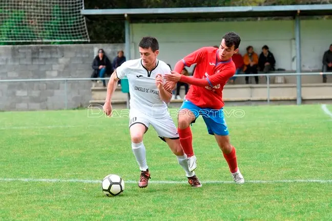 Sandelo e Pablo Garrido no San Lorenzo - Soneira. Foto: www.diariodeportivo.gal