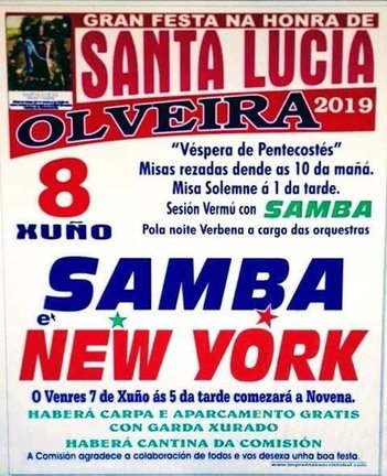 Festas de Santa Lucia de Olveira Dumbria 2019