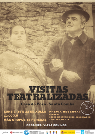 Cartel de Visitas Teatralizadas en Santa Comba