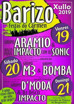Festas do Carme de Barizo-Malpica-2019