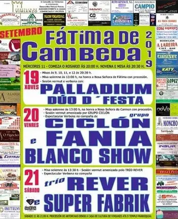 Festas de Fatima de Cambeda 2019