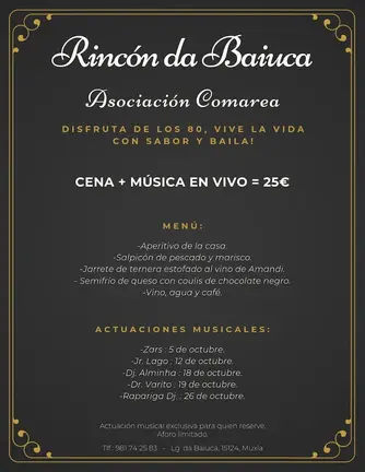 Musica e cea no Rincon da Baiuca Muxia