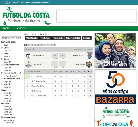 Alevins en futboldacosta.com