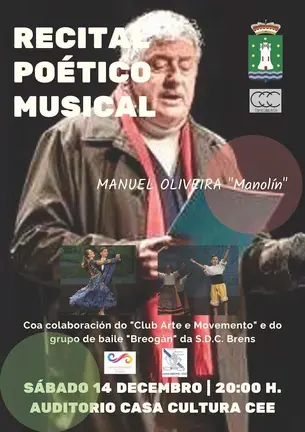 Cartel Recital Manolín14.12. 2019