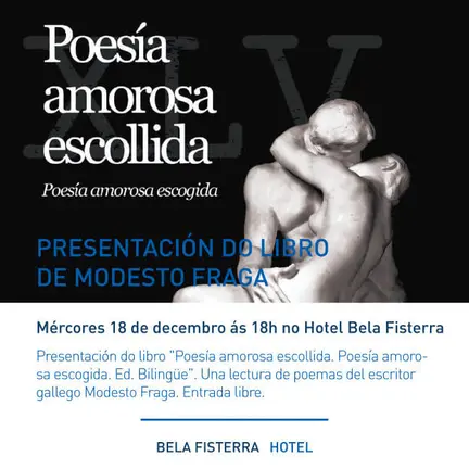 Modesto Fraga presenta o seu novo libro Poesia Amorosa Escollida