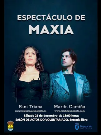 Maxia con martin camiña e Fani Triana en Muxia