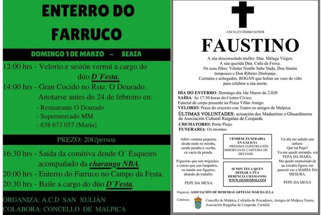 Enterros de Faustino e Farruco de Malpica