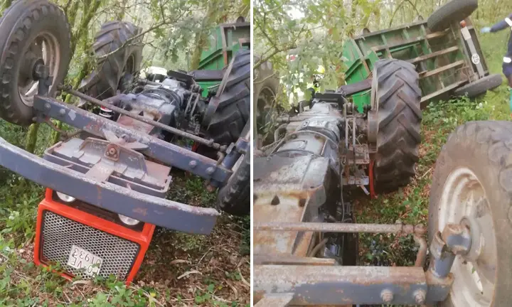 Accidente de Tractor en Santa Comba