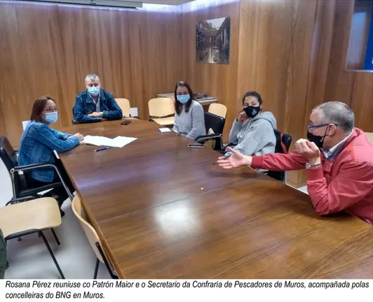 Rosana Perez do BNG co patron maior e o Secretario da Confraria de Muros