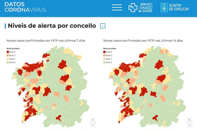 Mapa COVID Galicia 16-11-2002