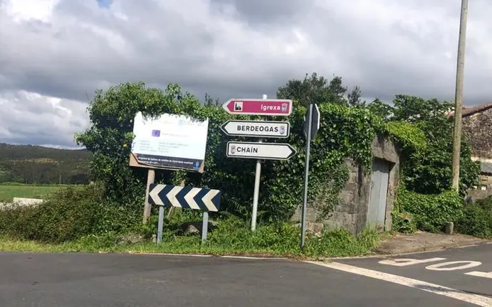 Desvio en Berdeogas cara Chacin e Sabade