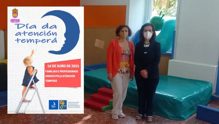 Maria Pose e Ester Espasandin no Servizo de Atencion Tempera de Santa COmba