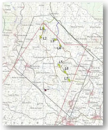 Mapa Parque Eolico Lagoa II Santa Comba e Zas