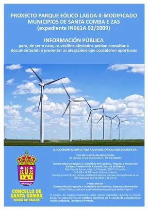 Informacion eolica no Concello de Santa Comba