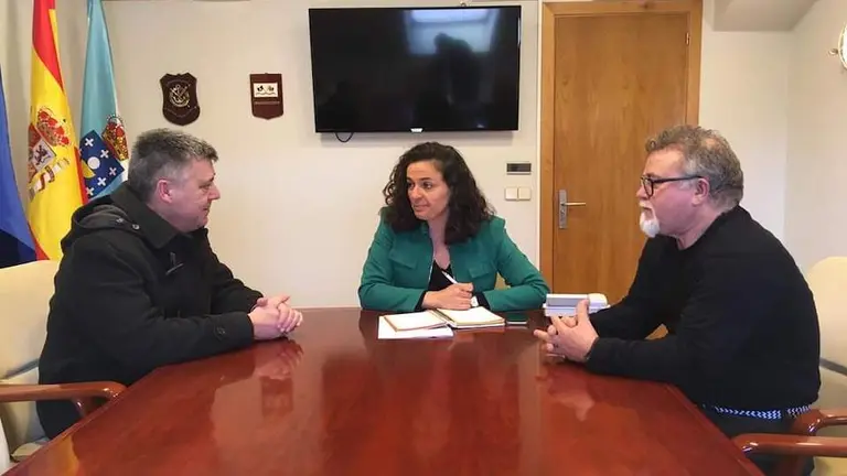 Rafael Pineiro a dereita con Susana Leguas e Moma