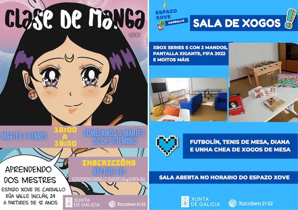 Manga no espazo xove de carballo