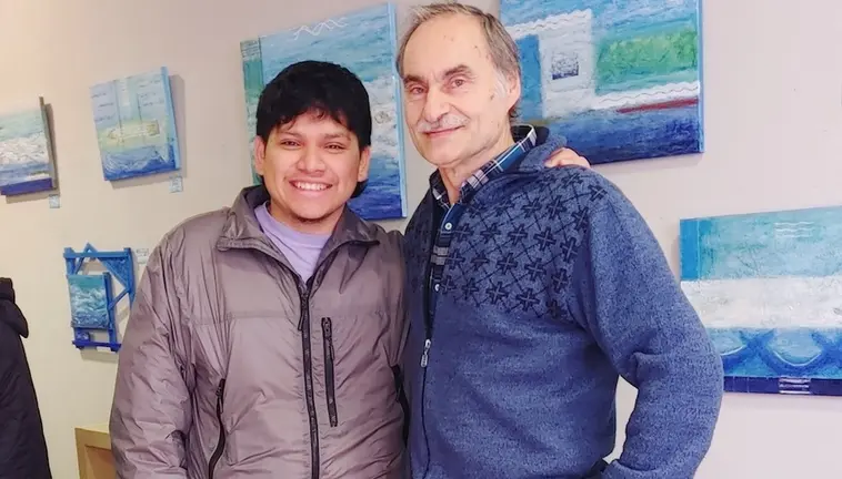 O autor Nolo Suares co seu afillado en Garabato