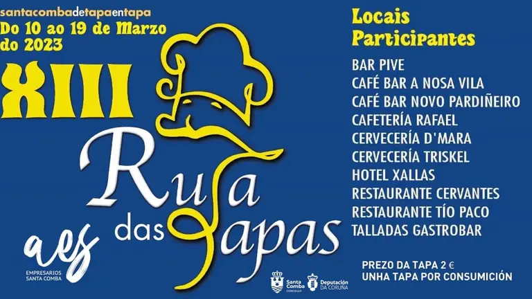 Ruta tapas santa comba marzo 2023 2