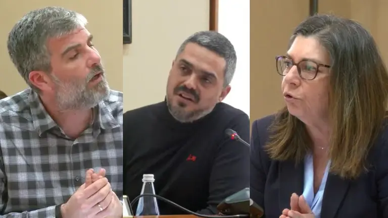 Martin Seco PSOE Daniel Perez BNG e Begona Freire PP na Comision Pesca Parlamento