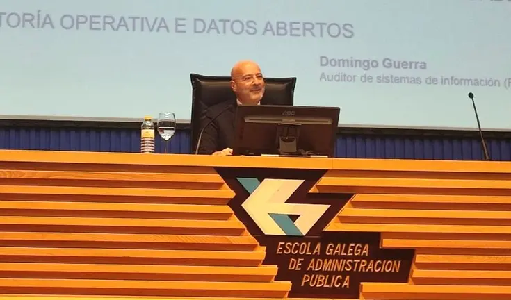 Domingo GUerra na scola Galega de Administración Pública (EGAP)