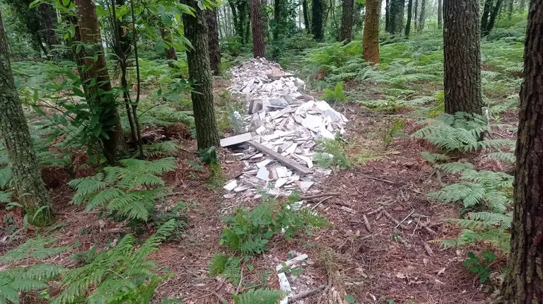vertedoiro ilegal en San Martino de Arriba