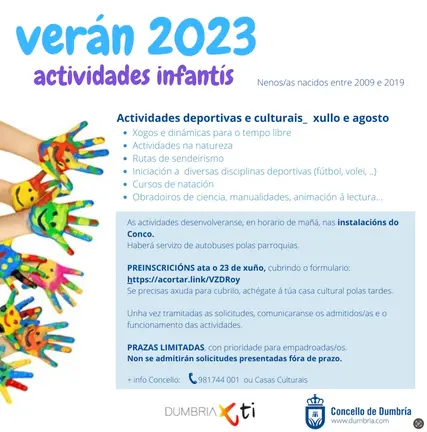 Campamentos veran Dumbria 2023