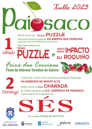 cartel festa das cereixas Paiosaco 2023