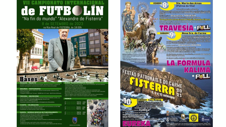 Futbolin e festas en Fisterra