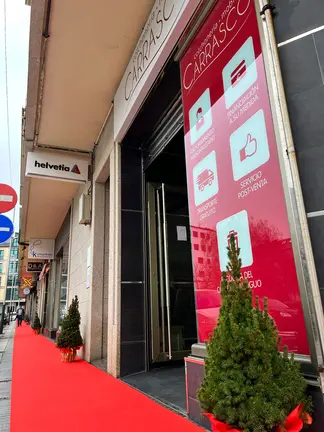 Decoracion de Nadal do Comercio Local da Rua Coruna de Cee