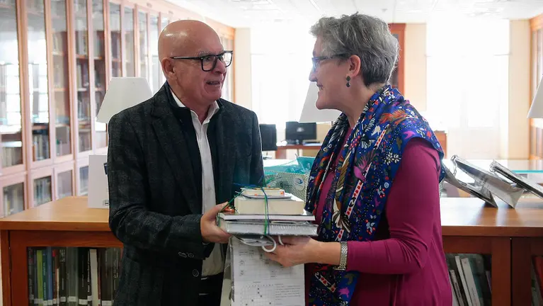 Xose Regueira con Maria Luisa Vidal Collazo Hoxeescriboen