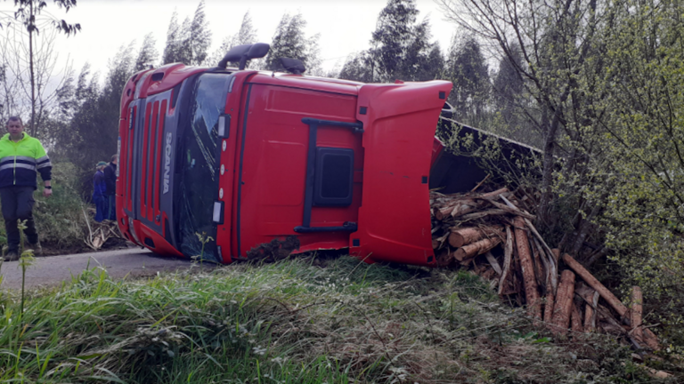 Camion envorcado laracha 2