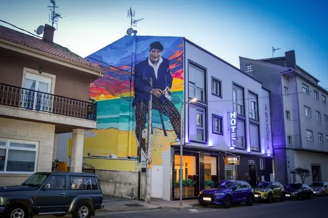 Mural no Hotel Ancora de Fisterra