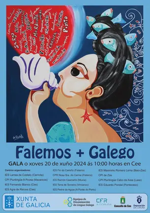 Cartaz Festival Falemos mais galego ies costa da morte
