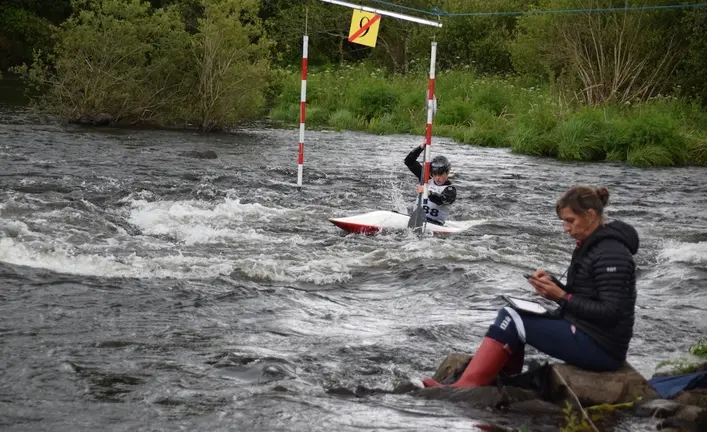 Campionato de Espana de Slalom en Dumbria-Foto-Anton Cortina