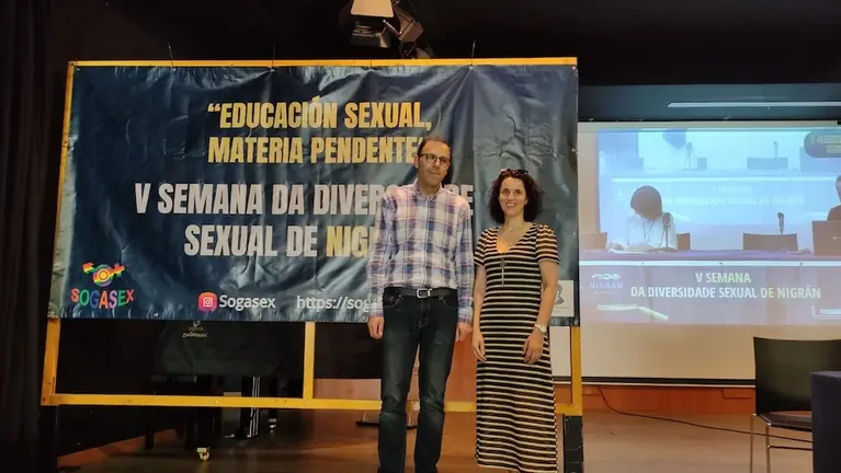 Fina Paulos Lareo e Óscar Manuel Rey do IES de Baio  Calo en Nigran