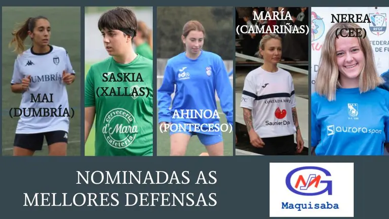 Finalistas Mellores defensas 11 Ideal FEM Gala Futbol da Costa qpc 2024