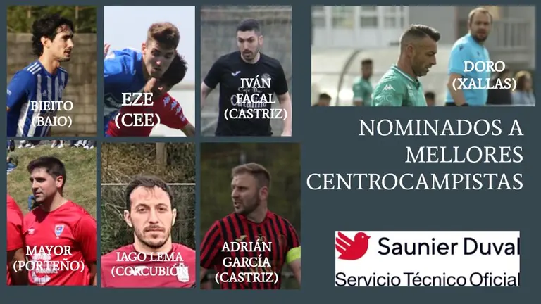 Finalistas Mediocampo Gala Futbol da Costa 2024