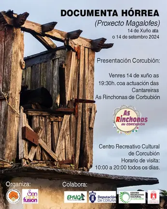 Cartel inauguración Corcubión Documenta Horrea