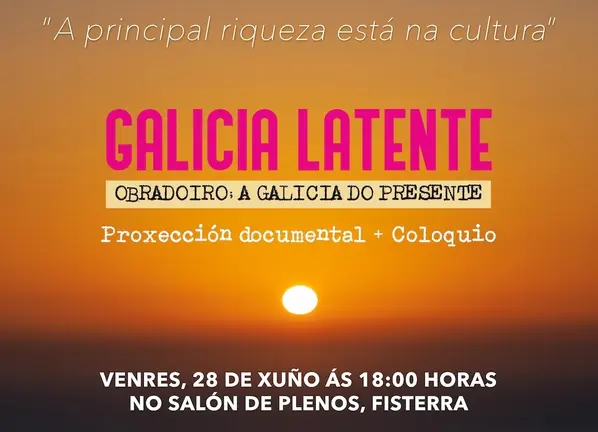 cartaz obradoiro en Fisterra