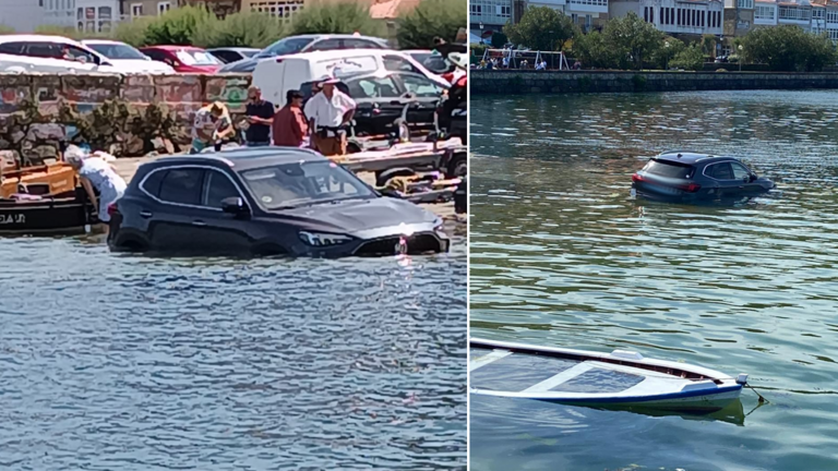 Coche sumergido porto muros